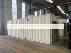 تصفیه فاضلاب ثانویه به طور موثر 95 تا 99 درصد از آلاینده ها را با واحدهای ضدعفونی کننده حذف می کند.